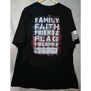 Nine Line Men's T Shirt 3XL, 5 Things you Don't Mess With Family Faith
